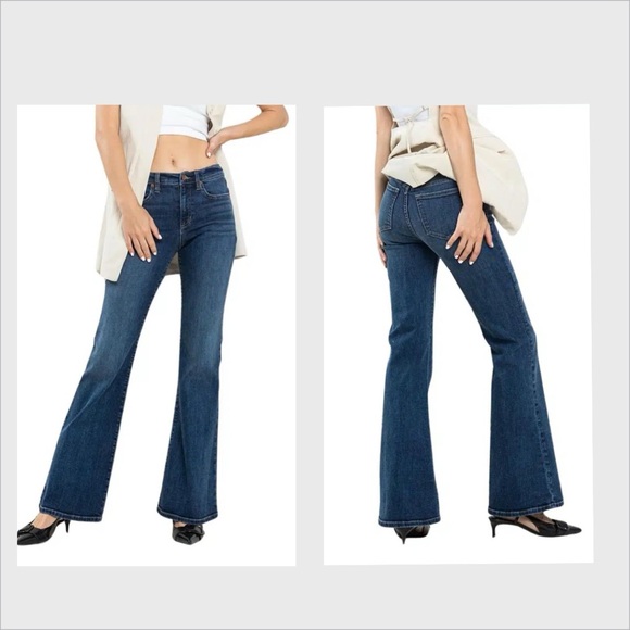 ✨ Sneak Peek Mid Rise Flare Jeans Size 7 (28) - Picture 1 of 8